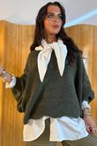 Big Softie Batwing Or Butterfly Knit Deep Khaki **